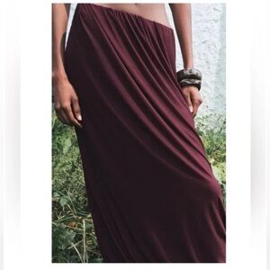Zara Burgundy Maxi Skirt
